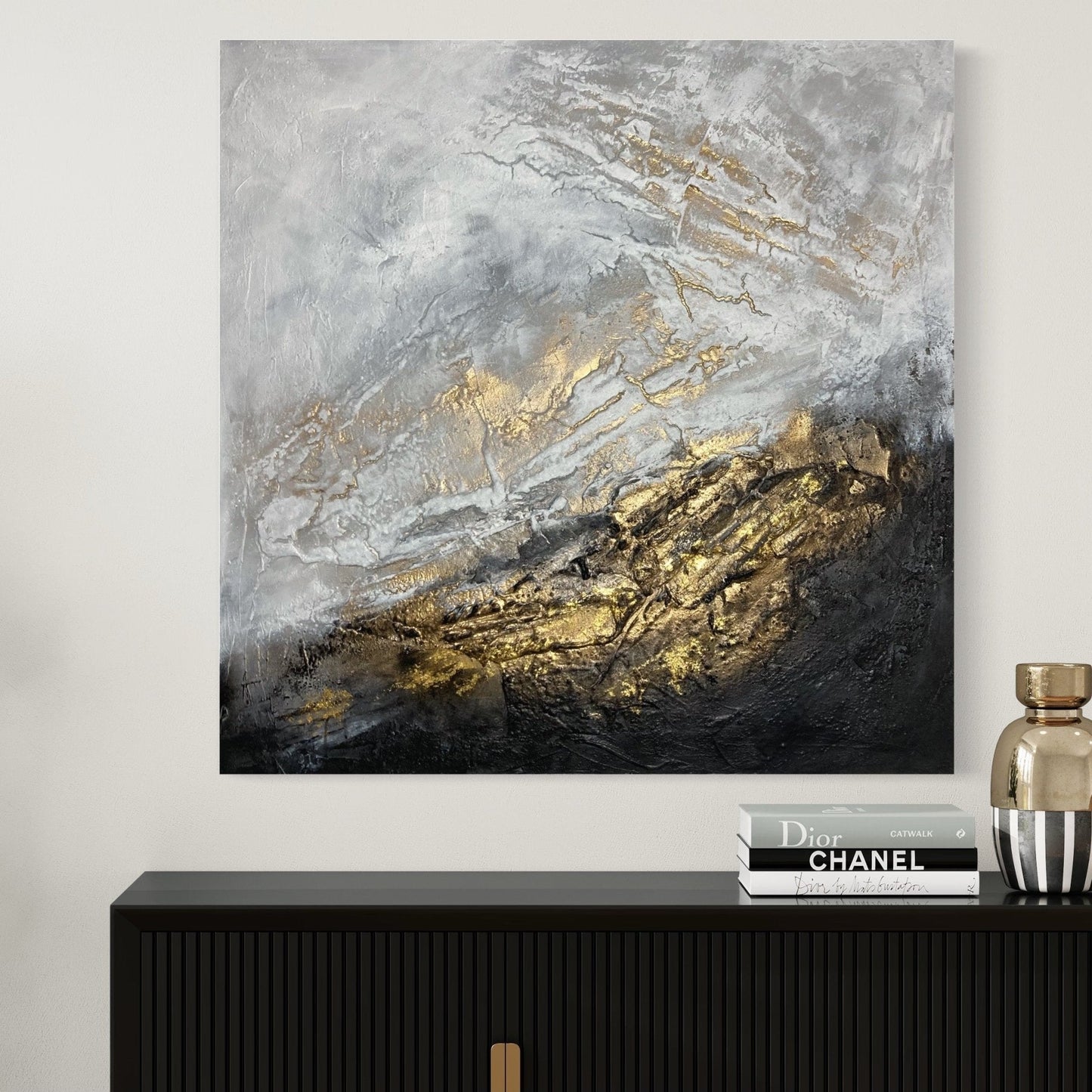 Abstraktes Gemälde kaufen - Golden Age 100x100 cm - gemaelde - kaufen - sabine - runge - muenchen