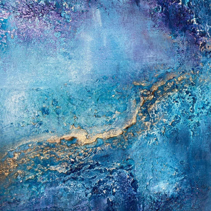Abstraktes Gemälde kaufen - Golden Wings 120x100 cm - gemaelde - kaufen - sabine - runge - muenchen