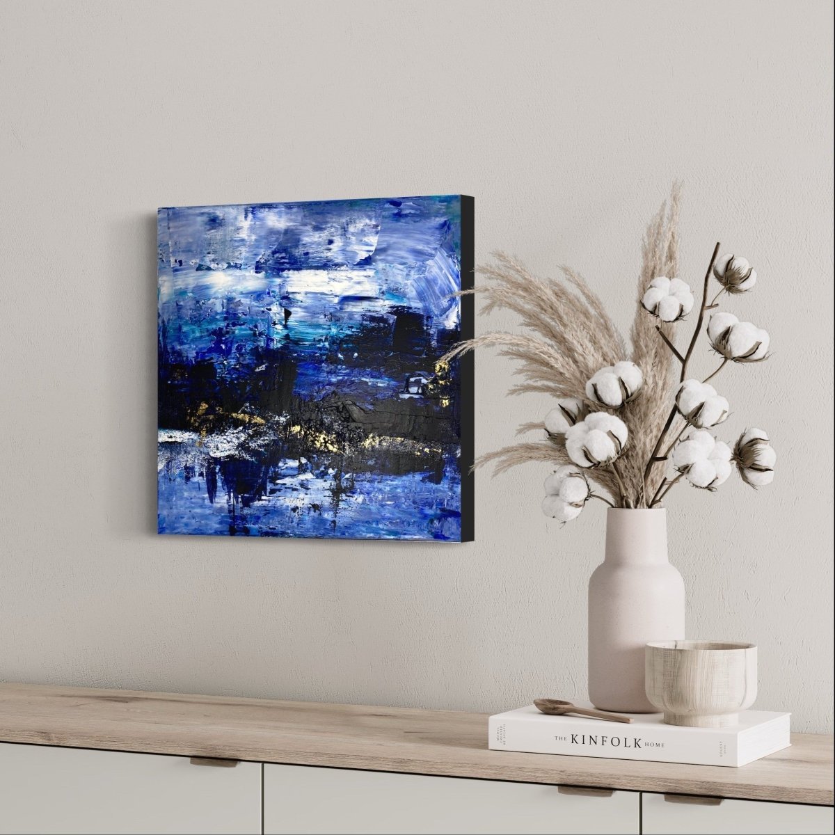 Abstraktes Gemälde kaufen - Heart in Alaska 60x60 cm - gemaelde - kaufen - sabine - runge - muenchen