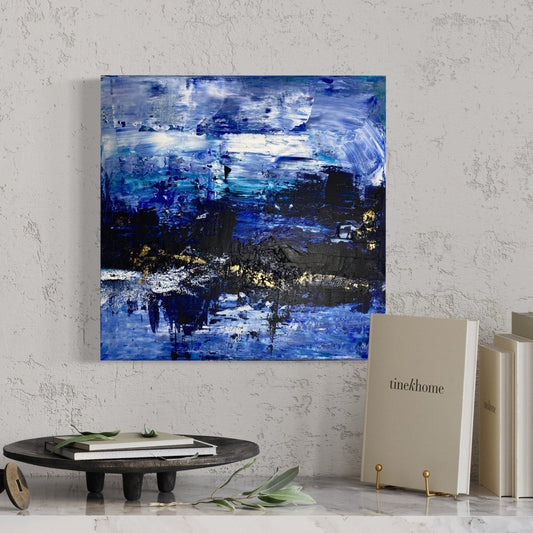 Abstraktes Gemälde kaufen - Heart in Alaska 60x60 cm - gemaelde - kaufen - sabine - runge - muenchen
