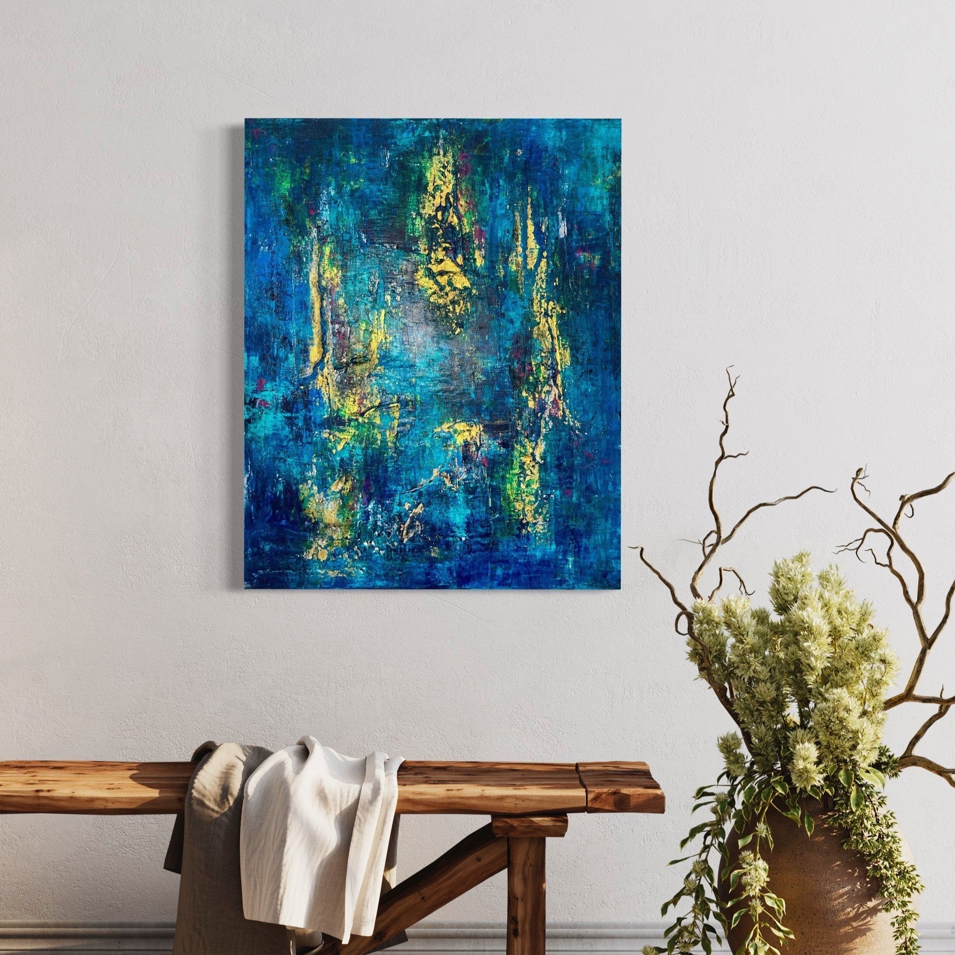 Abstraktes Gemälde kaufen - Maui 100x80 cm - gemaelde - kaufen - sabine - runge - muenchen