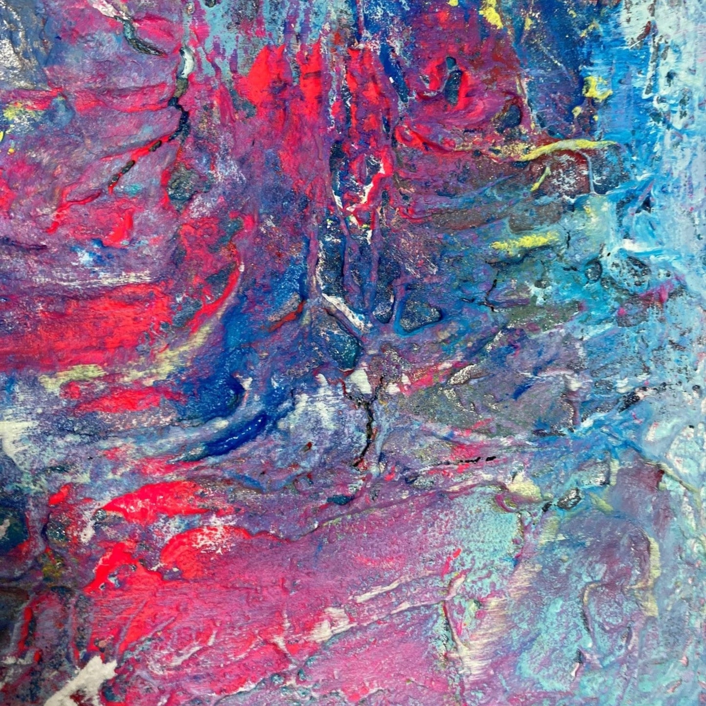 Abstraktes Gemälde kaufen - Rainbow Heart 100x80 cm - gemaelde - kaufen - sabine - runge - muenchen