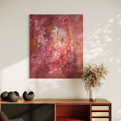 Abstraktes Gemälde kaufen - Red Harmony 120x100 cm - gemaelde - kaufen - sabine - runge - muenchen