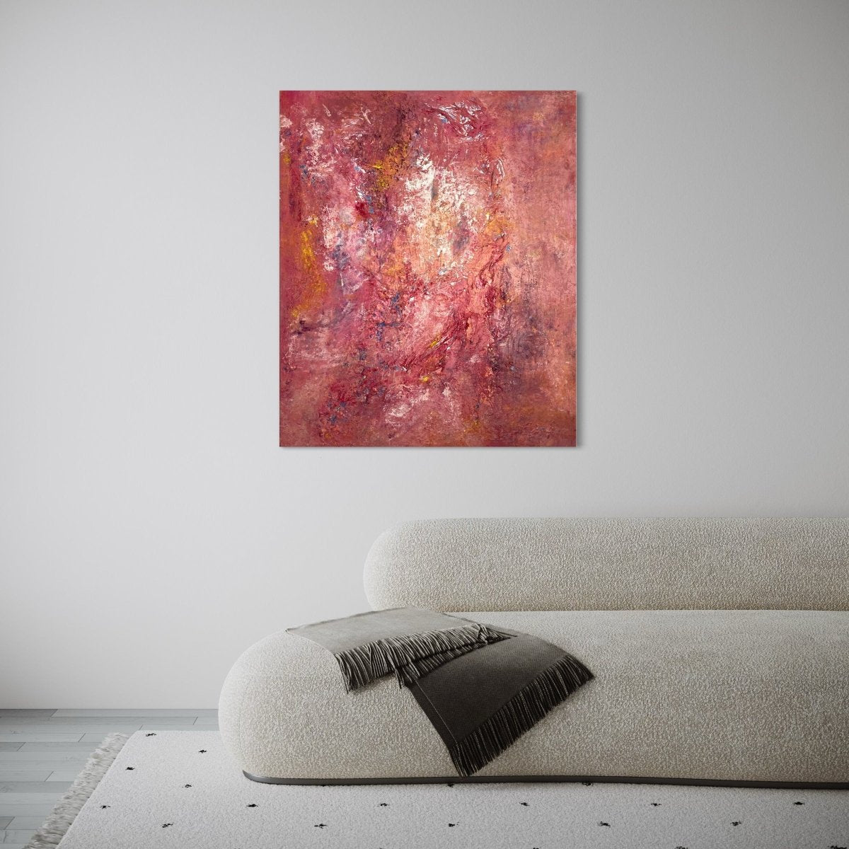 Abstraktes Gemälde kaufen - Red Harmony 120x100 cm - gemaelde - kaufen - sabine - runge - muenchen