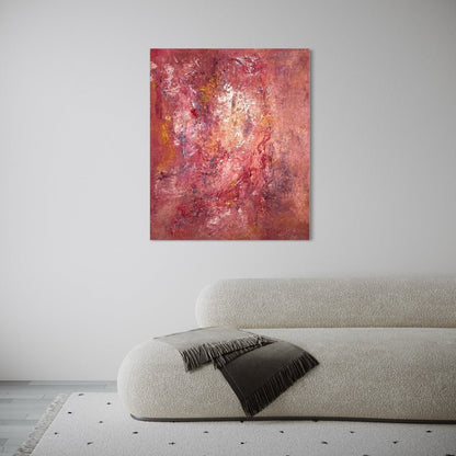 Abstraktes Gemälde kaufen - Red Harmony 120x100 cm - gemaelde - kaufen - sabine - runge - muenchen