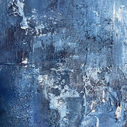 Abstraktes Gemälde kaufen - Sapphire Cave 100x100 cm - gemaelde - kaufen - sabine - runge - muenchen
