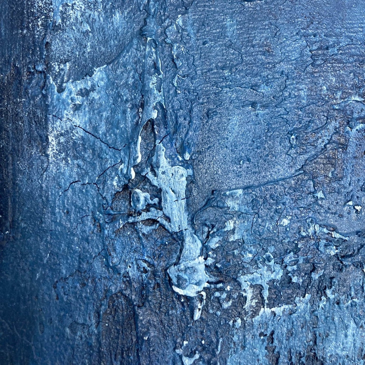 Abstraktes Gemälde kaufen - Sapphire Cave 100x100 cm - gemaelde - kaufen - sabine - runge - muenchen