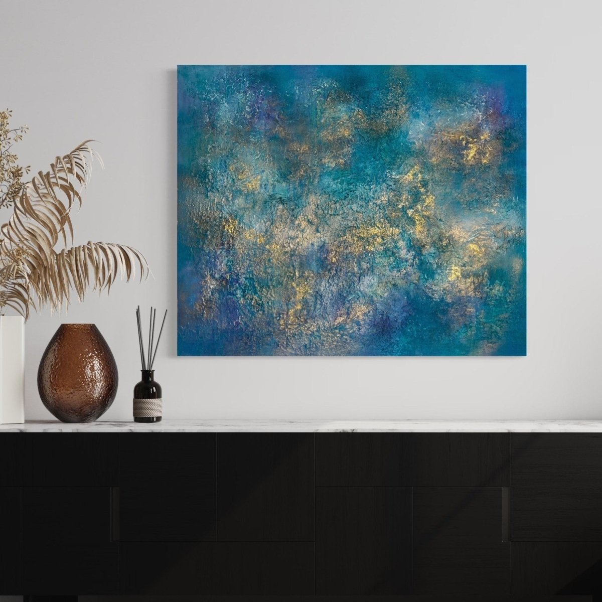 Abstraktes Gemälde kaufen - Scent of the Sea 120x100 cm - gemaelde - kaufen - sabine - runge - muenchen