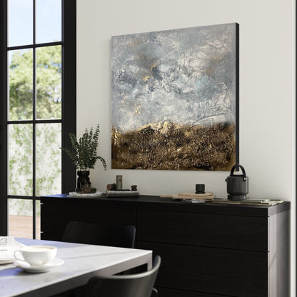 Abstraktes Gemälde kaufen - Stillness of Heart 80x80 cm - gemaelde - kaufen - sabine - runge - muenchen