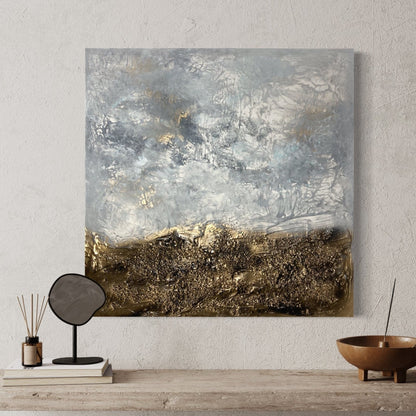 Abstraktes Gemälde kaufen - Stillness of Heart 80x80 cm - gemaelde - kaufen - sabine - runge - muenchen