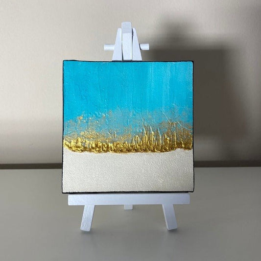 Gemälde kaufen | Coastline 65° 10x10 cm-gemaelde-kaufen-sabine-runge-muenchen