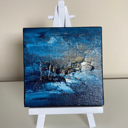 Gemälde kaufen | Moonlight 10x10 cm-gemaelde-kaufen-sabine-runge-muenchen