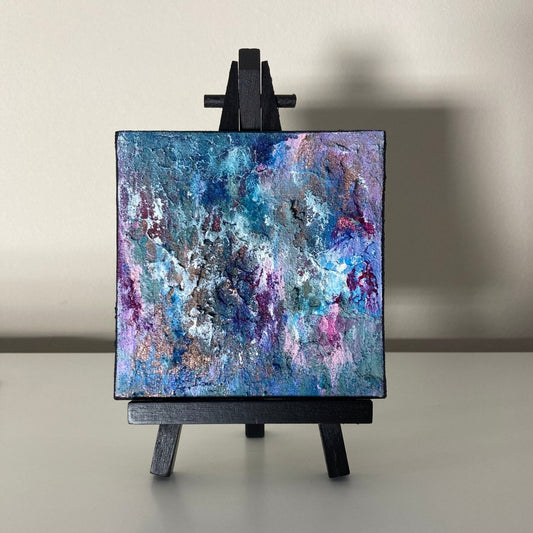 Gemälde kaufen | Waterfall 10x10 cm-gemaelde-kaufen-sabine-runge-muenchen